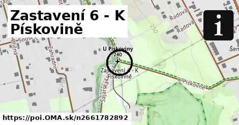 Zastavení 6 - K Pískovině