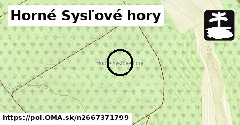 Horné Sysľové hory