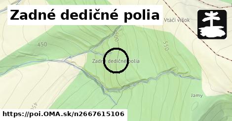 Zadné dedičné polia