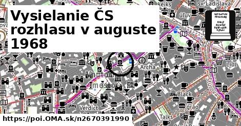 Vysielanie ČS rozhlasu v auguste 1968