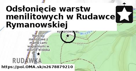 Odsłonięcie warstw menilitowych w Rudawce Rymanowskiej