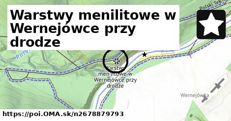 Warstwy menilitowe w Wernejówce przy drodze