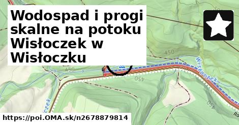 Wodospad i progi skalne na potoku Wisłoczek w Wisłoczku