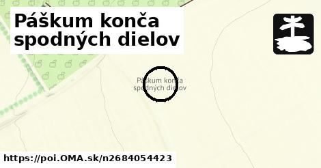 Páškum konča spodných dielov