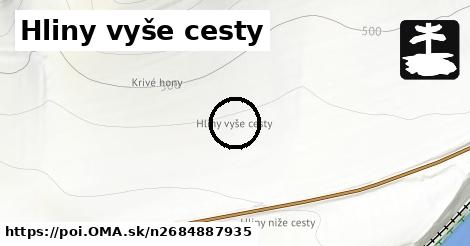 Hliny vyše cesty