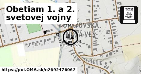 Obetiam 1. a 2. svetovej vojny