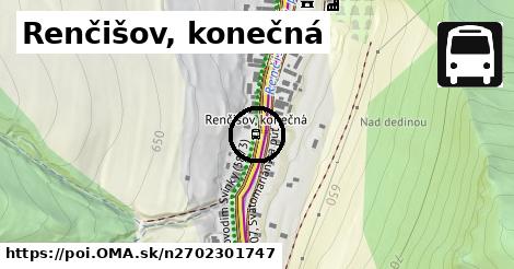 Renčišov, konečná