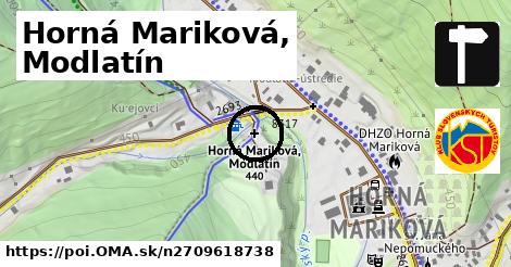 Horná Mariková, Modlatín