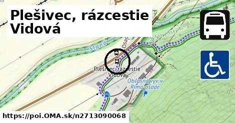 Plešivec, rázcestie Vidová