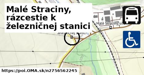 Malé Straciny, rázcestie k železničnej stanici