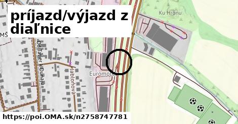 príjazd/výjazd z diaľnice