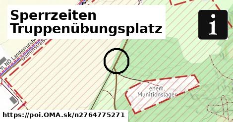 Sperrzeiten Truppenübungsplatz