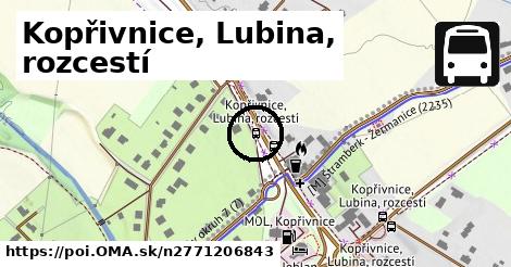 Kopřivnice, Lubina, rozcestí