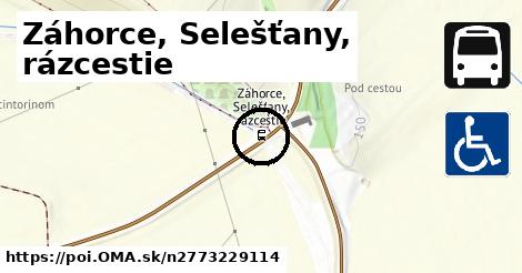 Záhorce, Selešťany, rázcestie