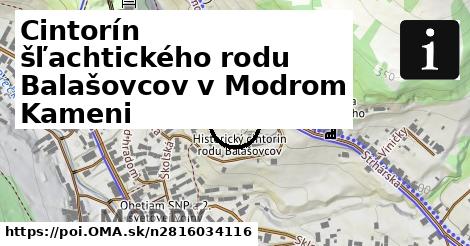 Cintorín šľachtického rodu Balašovcov v Modrom Kameni