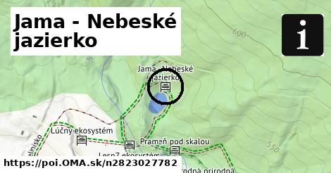 Jama - Nebeské jazierko