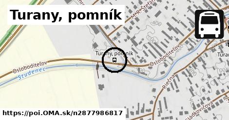 Turany, pomník