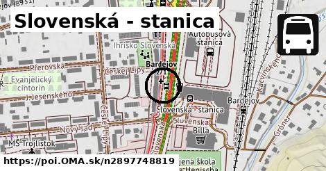 Slovenská - stanica