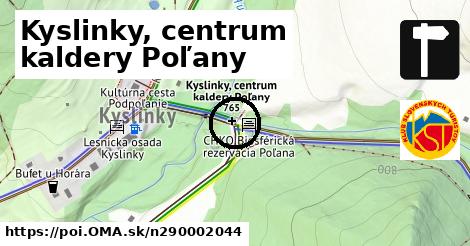 Kyslinky, centrum kaldery Poľany