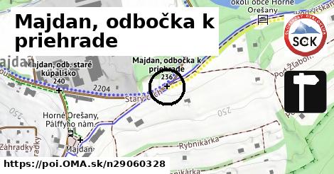 Majdan, odbočka k priehrade