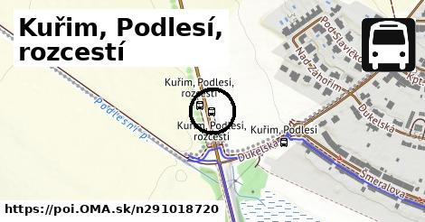 Kuřim, Podlesí, rozcestí