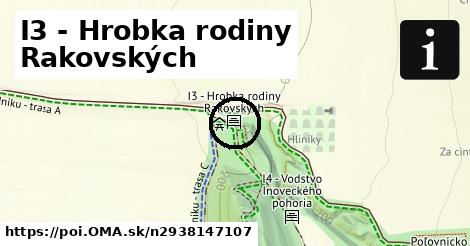 I3 - Hrobka rodiny Rakovských