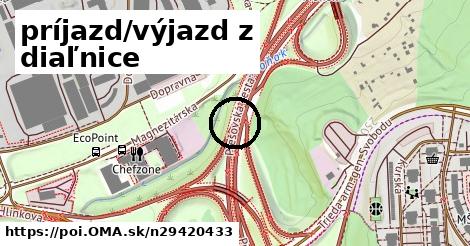 príjazd/výjazd z diaľnice