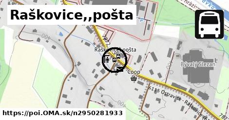 Raškovice,,pošta