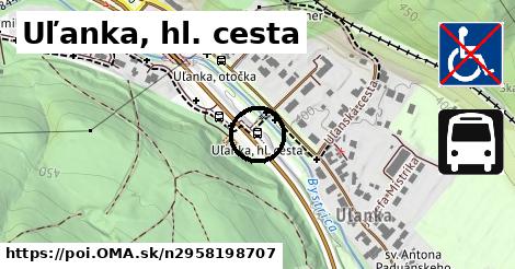 Uľanka, hl. cesta