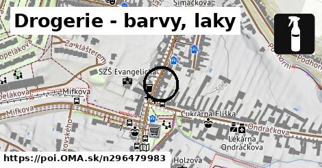 Drogerie - barvy, laky