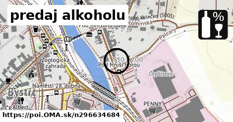 predaj alkoholu