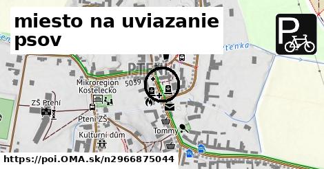 miesto na uviazanie psov