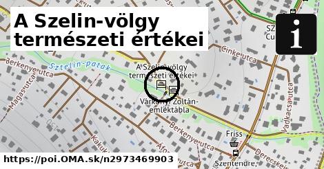 A Szelin-völgy természeti értékei