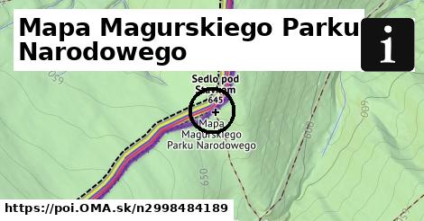 Mapa Magurskiego Parku Narodowego