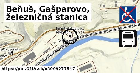 Beňuš, Gašparovo, železničná stanica