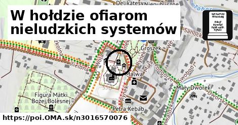 W hołdzie ofiarom nieludzkich systemów