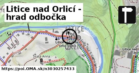 Litice nad Orlicí - hrad odbočka