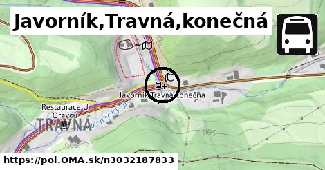 Javorník,Travná,konečná