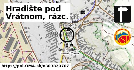 Hradište pod Vrátnom, rázc.