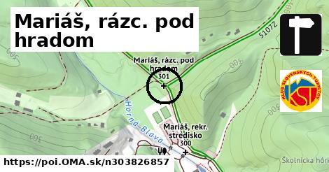 Mariáš, rázc. pod hradom