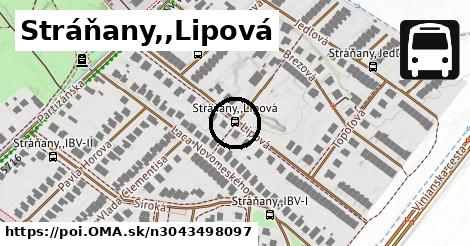 Stráňany,,Lipová