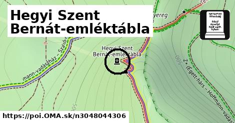 Hegyi Szent Bernát-emléktábla