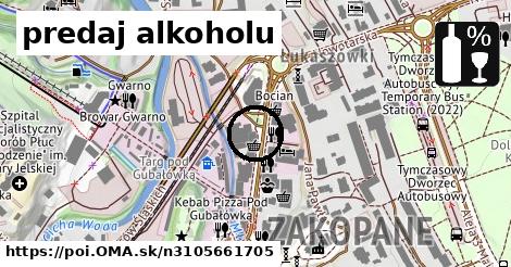 predaj alkoholu