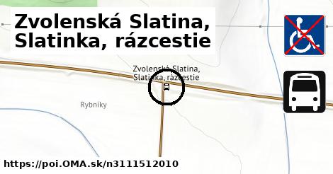 Zvolenská Slatina, Slatinka, rázcestie