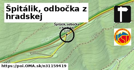 Špitálik, odbočka z hradskej