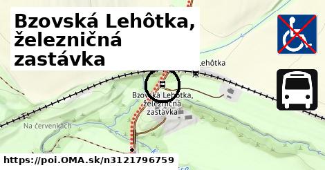 Bzovská Lehôtka, železničná zastávka