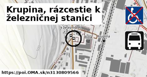 Krupina, rázcestie k železničnej stanici