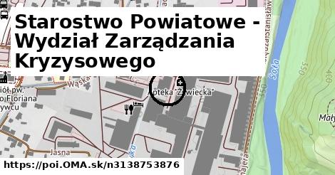 Starostwo Powiatowe - Wydział Zarządzania Kryzysowego