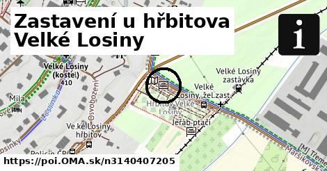 Zastavení u hřbitova Velké Losiny