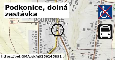 Podkonice, dolná zastávka